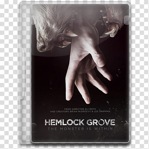 TV Show Icon , Hemlock Grove, Hemlock Groove The Monster is Within DVD case transparent background PNG clipart