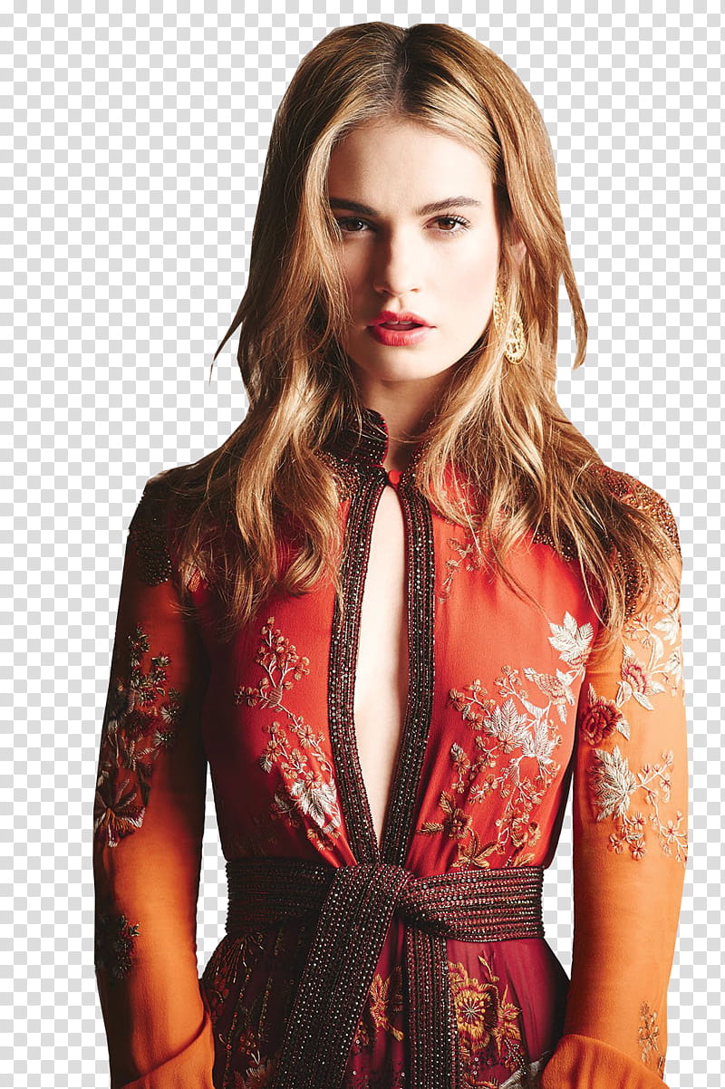 Lily James transparent background PNG clipart