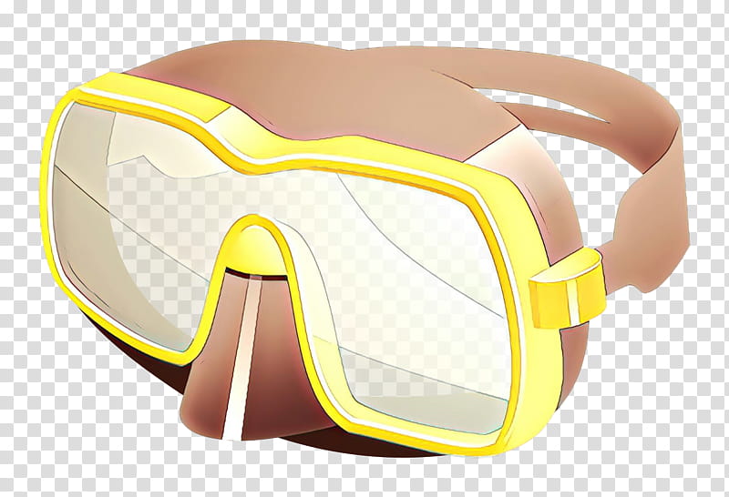 Sunglasses, Goggles, Diving Mask, Line, Underwater Diving, Scuba Diving, Eyewear, Yellow transparent background PNG clipart