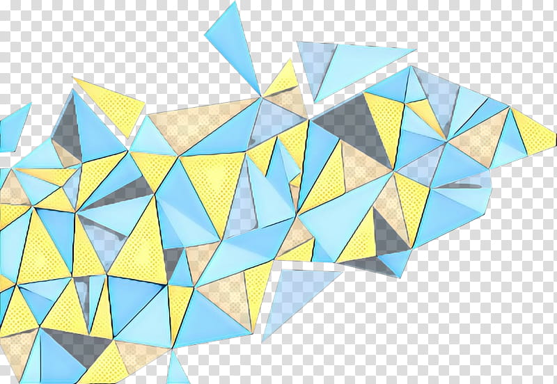 Origami, Pop Art, Retro, Vintage, Turquoise, Yellow, Line, Triangle transparent background PNG clipart