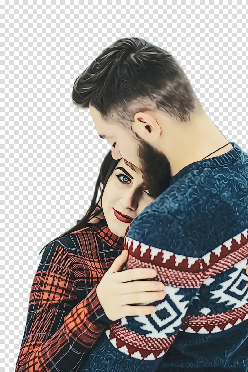 Couple, Love, Relationship, Together, Tartan, Outerwear, Neck, Textile transparent background PNG clipart