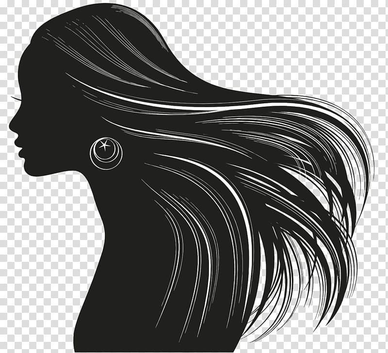 Woman Hair, Hairstyle, Silhouette, Beauty Parlour, , Hairbrush, Hairdresser, Royaltyfree transparent background PNG clipart