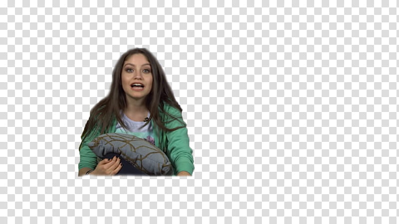 Karol Sevilla , woman holding pillow transparent background PNG clipart