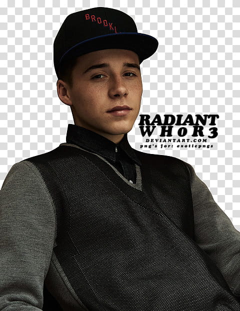 Brooklyn Beckham ROLLACOASTER, man wearing black cap transparent background PNG clipart