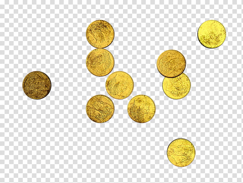 MB Golden Coins, round gold-colored coin lot transparent background PNG clipart