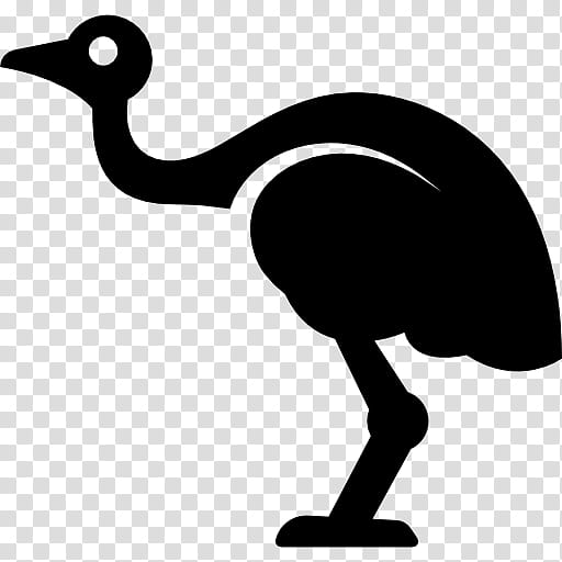 Bird Silhouette, Emu, Common Ostrich, Australia, Animal, Flightless Bird, Ratite, Beak transparent background PNG clipart