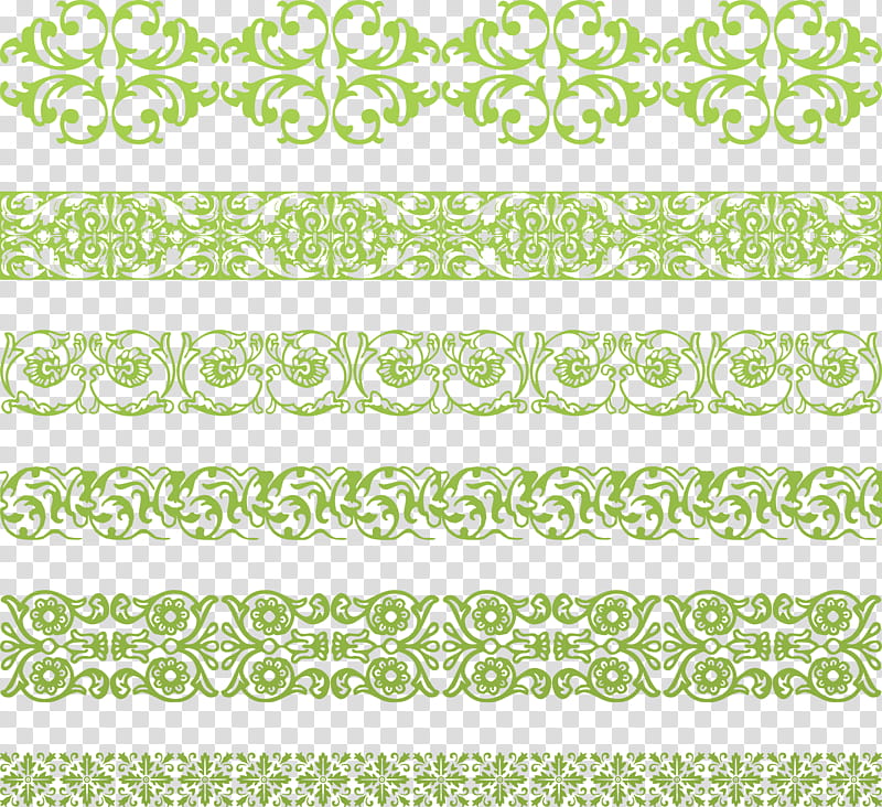 green classic pattern borders transparent background PNG clipart
