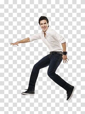 Logan Henderson, man smiling while raising right arm transparent background PNG clipart