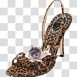 fashion shoes icons , , women's brown leopard print pump transparent background PNG clipart