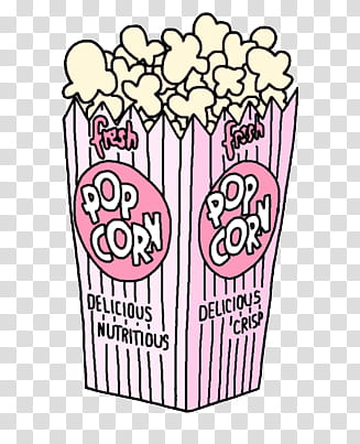 Fresh Pop Corn drawing transparent background PNG clipart