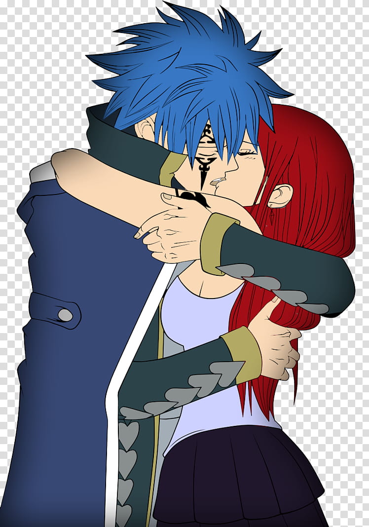 Fairy tail jellal x erza, female and male anime character transparent  background PNG clipart | HiClipart