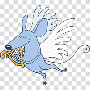 various IX, angel rat playing harp illustration transparent background PNG clipart