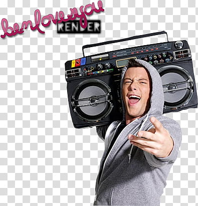 Render People, man wearing gray zip hoodie holding boombox transparent background PNG clipart