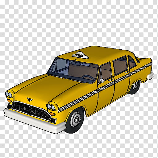 Transportation, yellow Taxi cab transparent background PNG clipart