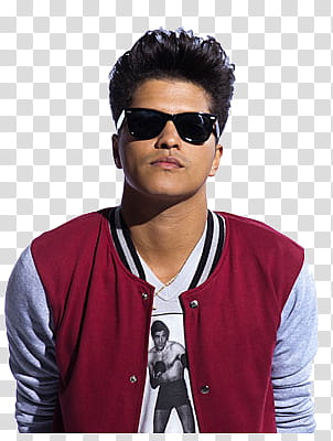 Bruno Mars, Bruno Mars wearing black sunglasses transparent background PNG clipart