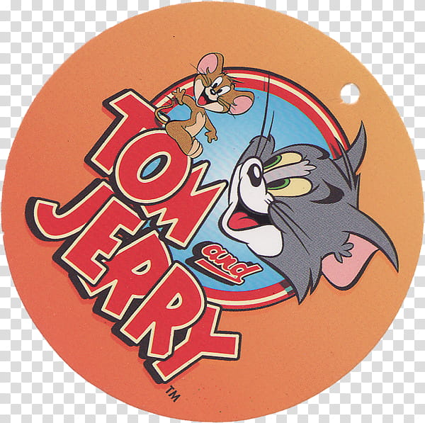 Labels and Co, round Tom and Jerry cardboard transparent background PNG clipart