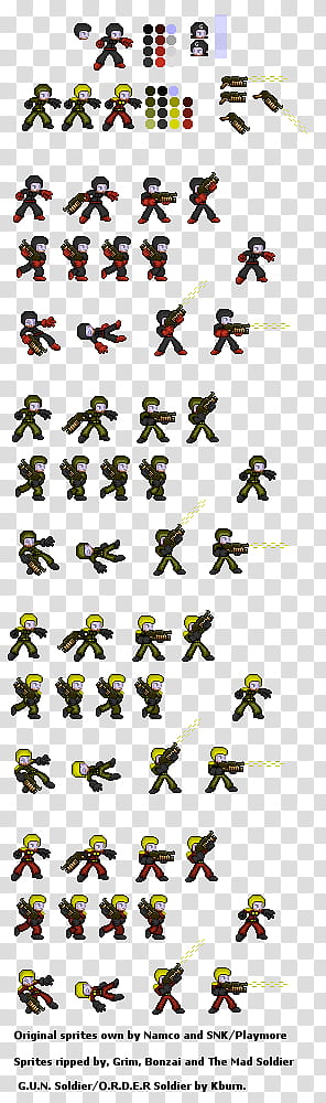 Multi Soldier Sprite WIP transparent background PNG clipart