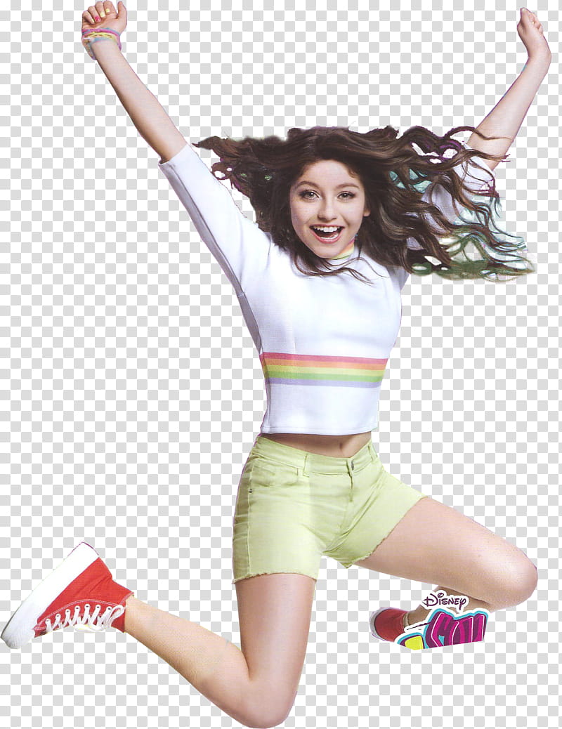Soy Luna, woman in jumping position transparent background PNG clipart