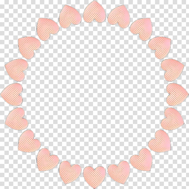 pink heart circle heart, Pop Art, Retro, Vintage, Fashion Accessory, Peach transparent background PNG clipart