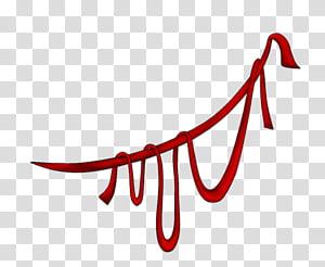 red ribbon artwork transparent background PNG clipart thumbnail