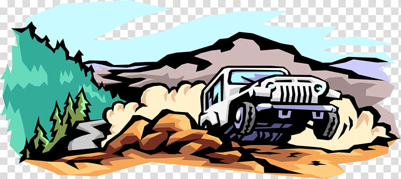 Car, Jeep, Offroad Vehicle, Cartoon transparent background PNG clipart
