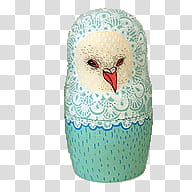 , green and white bird matryoshka doll transparent background PNG clipart
