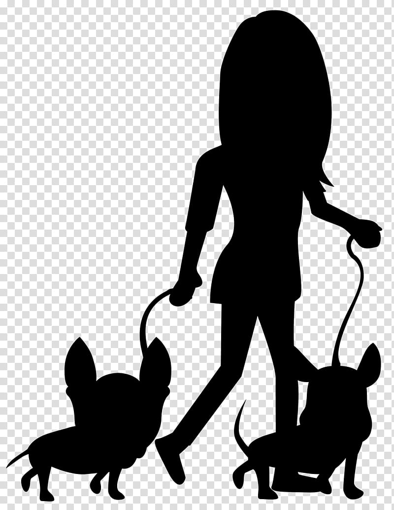 Dog And Cat, Black White M, Human, Silhouette, Behavior, Line, Black M, Dog Walking transparent background PNG clipart