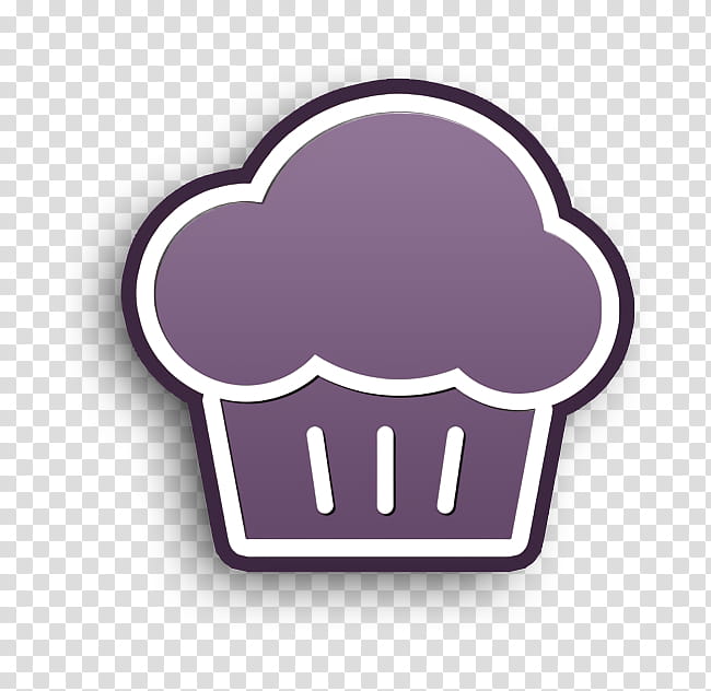 Cupcake dessert icon Cake icon food icon, Violet, Purple, Logo, Cloud, Label, Side Dish transparent background PNG clipart