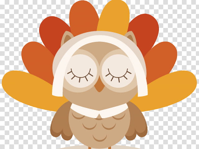 Thanksgiving Owl, Owl Girl, Drawing, Cartoon, Orange, Finger, Food transparent background PNG clipart