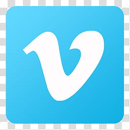 Flat Gradient Social Media Icons, Vimeo_xx, white v logo transparent background PNG clipart