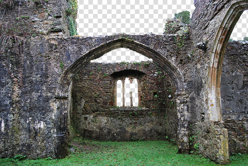 Church Ruins, grey concrete building transparent background PNG clipart