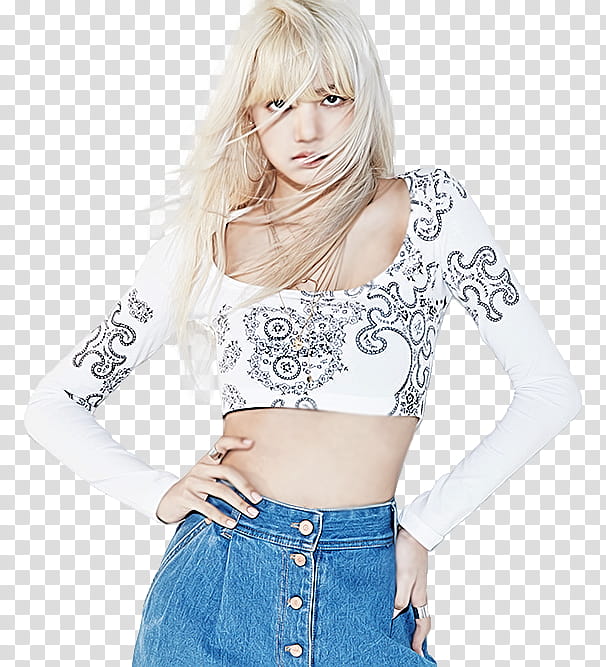 White Jeans With Waist Cut-out | Lisa - BlackPink