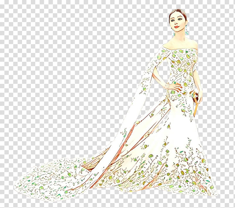 cartoon wedding dress outline