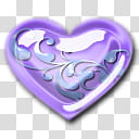 Glass Hearts Pastel Pearl, purple and blue heart transparent background PNG clipart