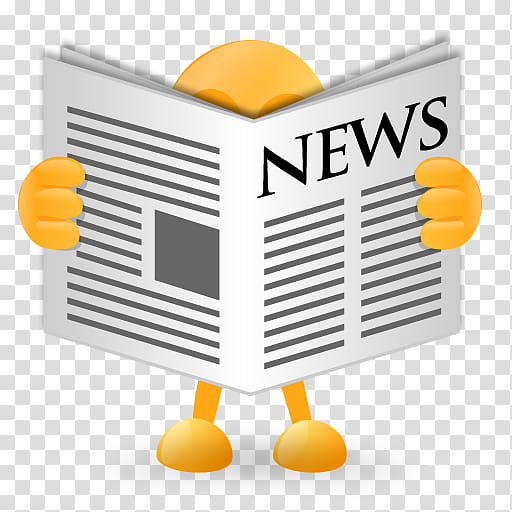 Newspaper Icon, World News, Headline, Google News, Plugin, Newsroom, Icon Design, Yellow transparent background PNG clipart