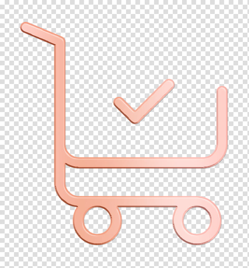 Shopping cart icon Supermarket icon commerce icon, Ecommerce Set Icon, Pink, Bathroom Accessory, Beige transparent background PNG clipart