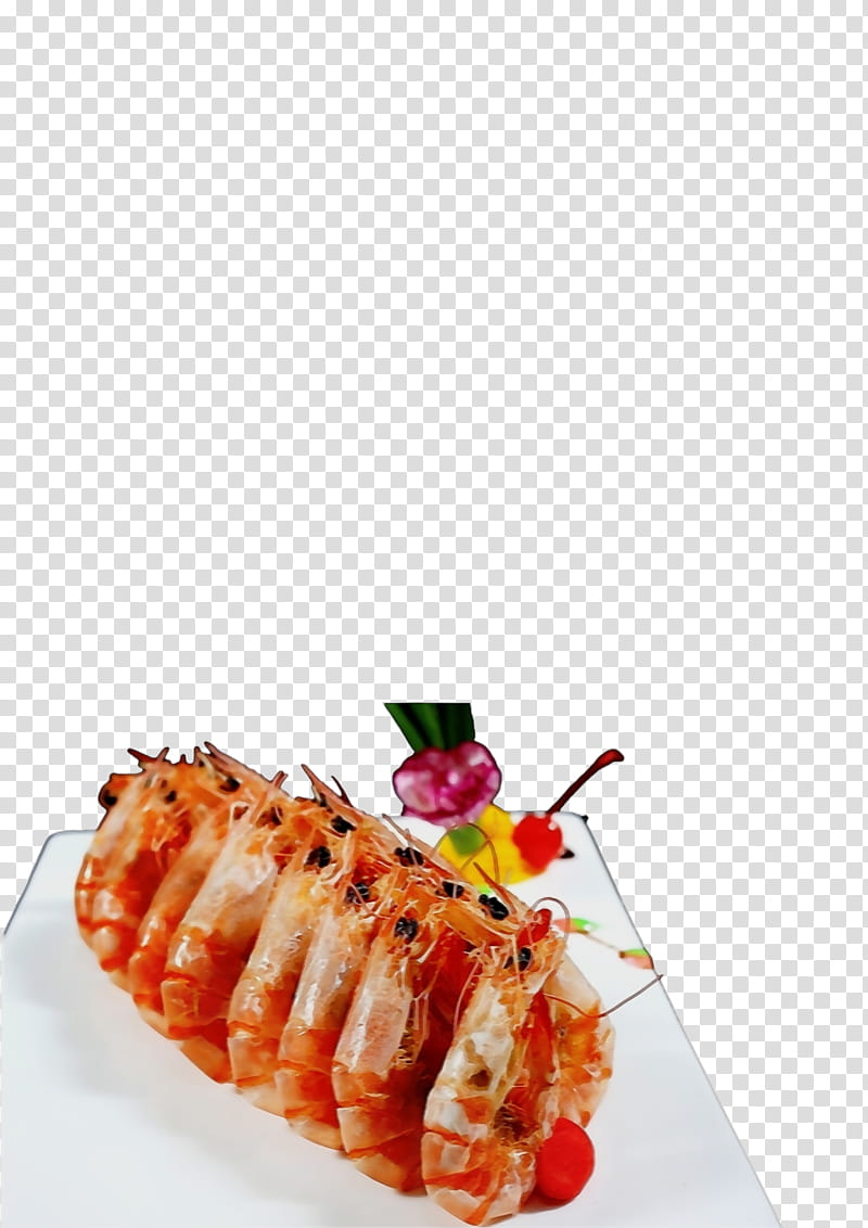 Shrimp, Watercolor, Paint, Wet Ink, Caridean Shrimp, Sashimi, Seafood, Barbecue transparent background PNG clipart
