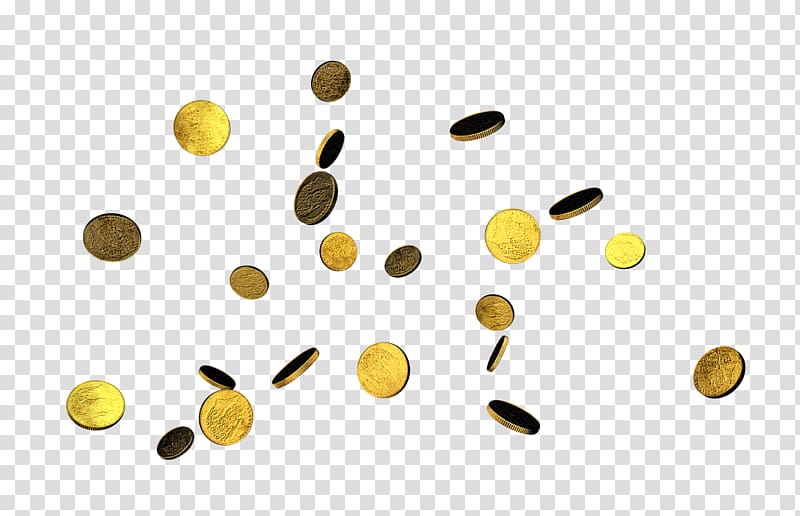 MB Golden Coins, round gold-colored coin lot transparent background PNG clipart