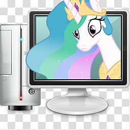 Pony Places Icons for Windows Mac Linux v  , my computer celest transparent background PNG clipart