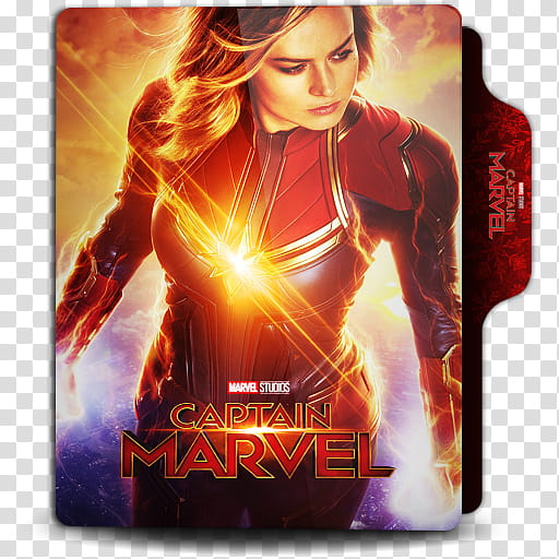 Captain Marvel  Folder Icon V, CM  transparent background PNG clipart