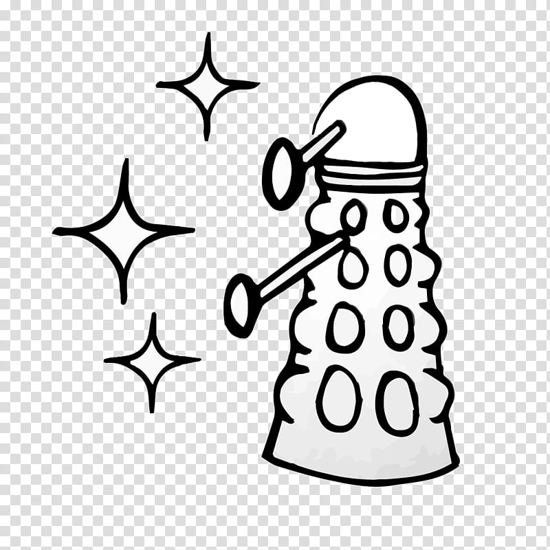 Doctor, Dalek, Drawing, Cyberman, Logo, Line Art, Doctor Who, White transparent background PNG clipart