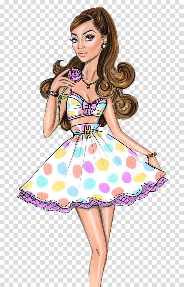 Dolls x Hayden Williams, brown-haired woman holding pink flower illustration transparent background PNG clipart