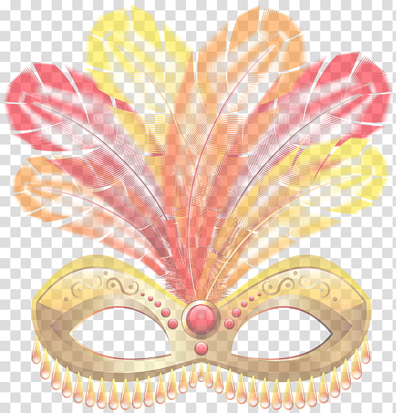 Feather, Mask, Pink, Masque, Costume, Headgear, Wing, Mardi Gras transparent background PNG clipart