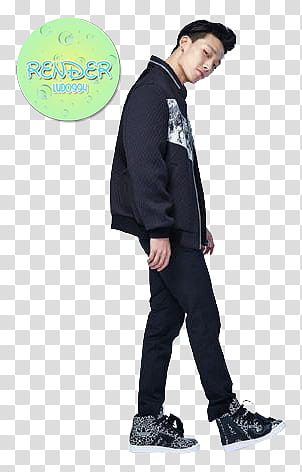 IKON, standing YG Bobby transparent background PNG clipart