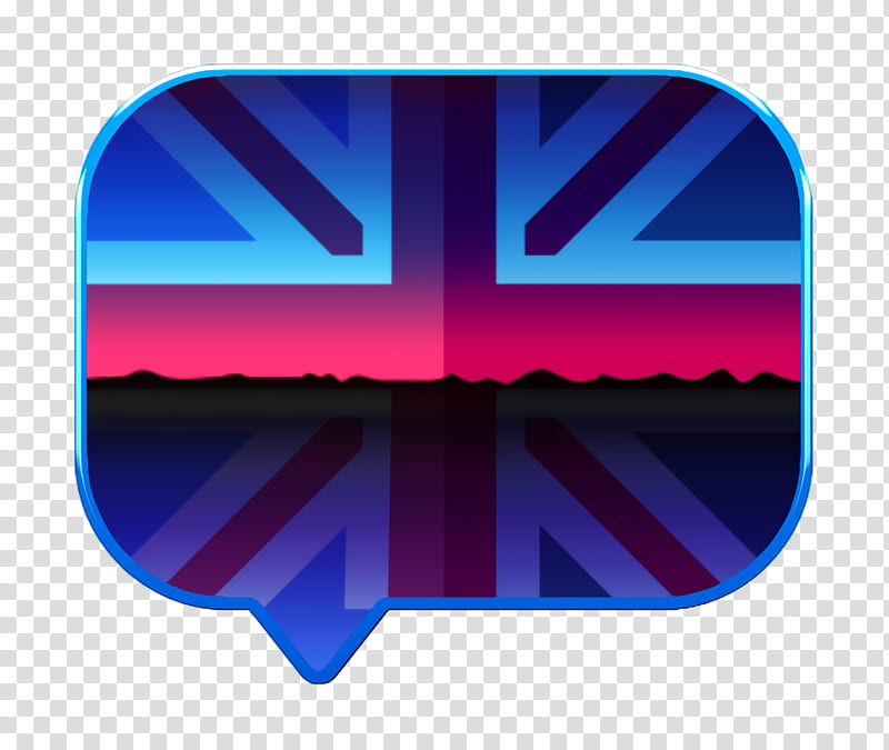 England icon Communication icon English language icon, Electric Blue, Cobalt Blue, Line, Logo, Rectangle transparent background PNG clipart