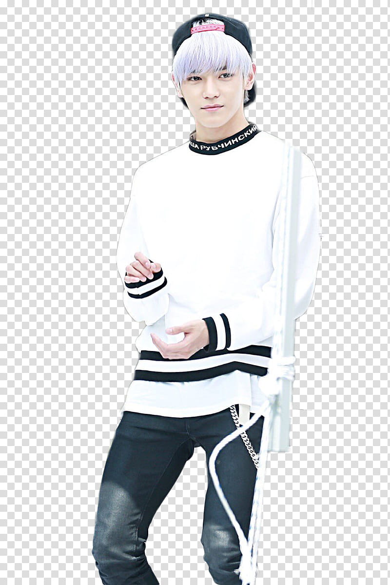 men's black and white crew-neck sweatshirt transparent background PNG clipart