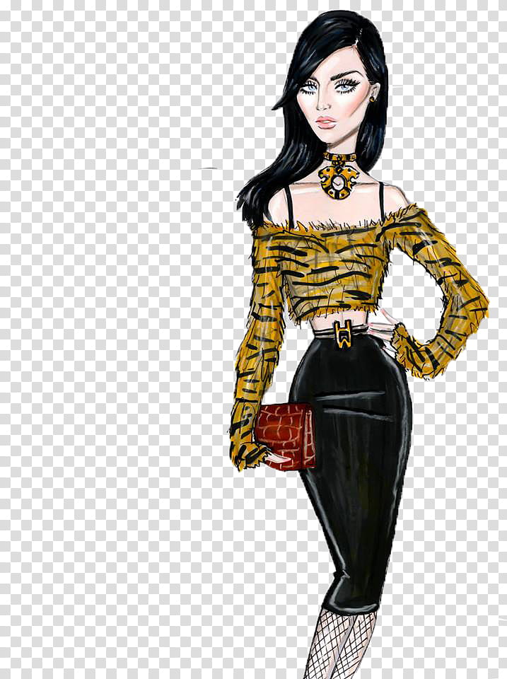 Dolls x Hayden Williams, woman wearing black skirt illustration transparent background PNG clipart