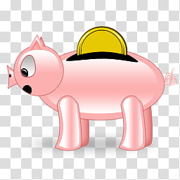 Pig Moneybox Icon, Cochon Tirelire Vecto transparent background PNG clipart