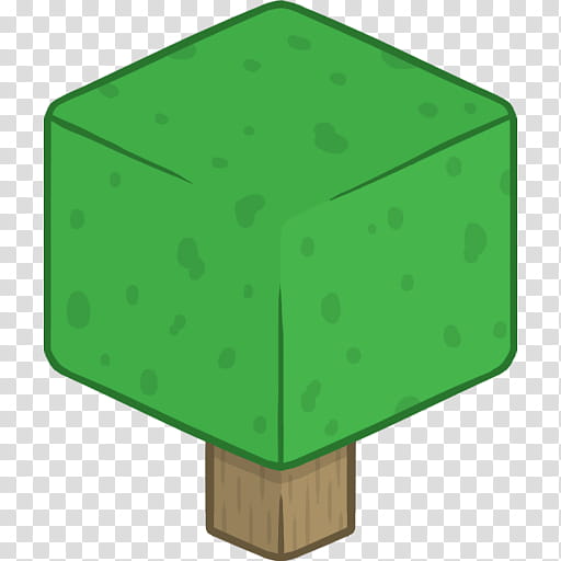 MineCraft Icon  , D Tree, green cube illustration transparent background PNG clipart