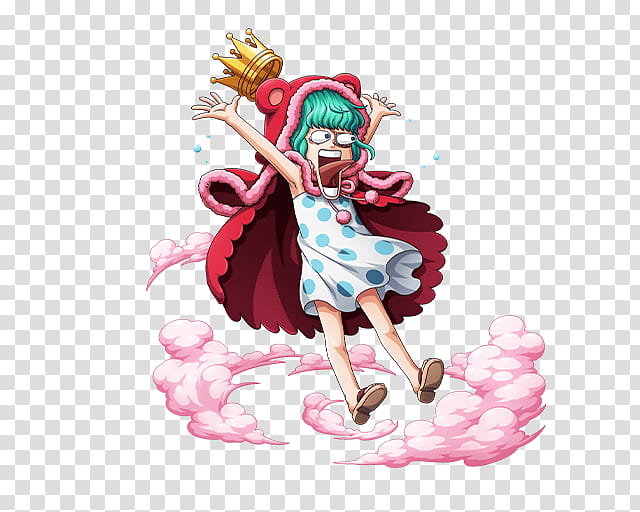 Sugar of Donquixote Pirates, green haired One Piece female character illustration transparent background PNG clipart